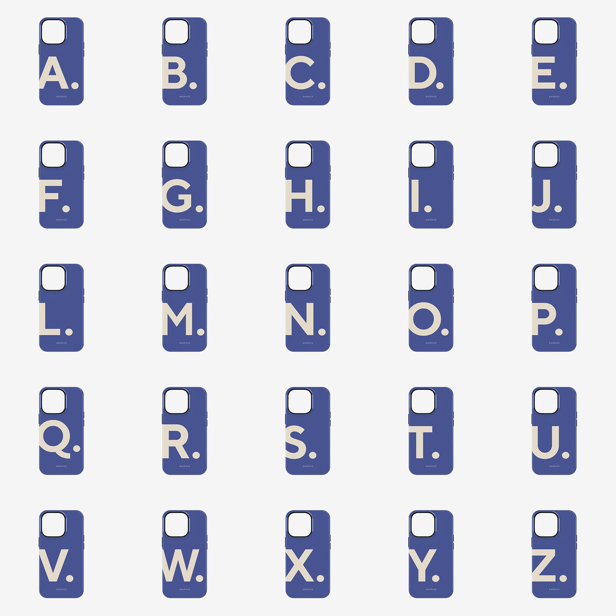 Чехол LETTERS для iPhone | Синий