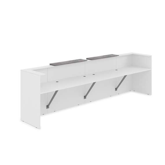 1КР-ДС.202 Комплект Ресепшн с фартуком ЛДСП (3854*761*1161) (без подсветки)