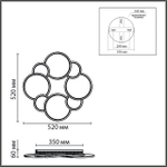 8011/80CL LEDIO LN25 белый, хром/белый металл/акрилл Потолочный светильник LED 80W 220V 3000-6000K BRIDGE