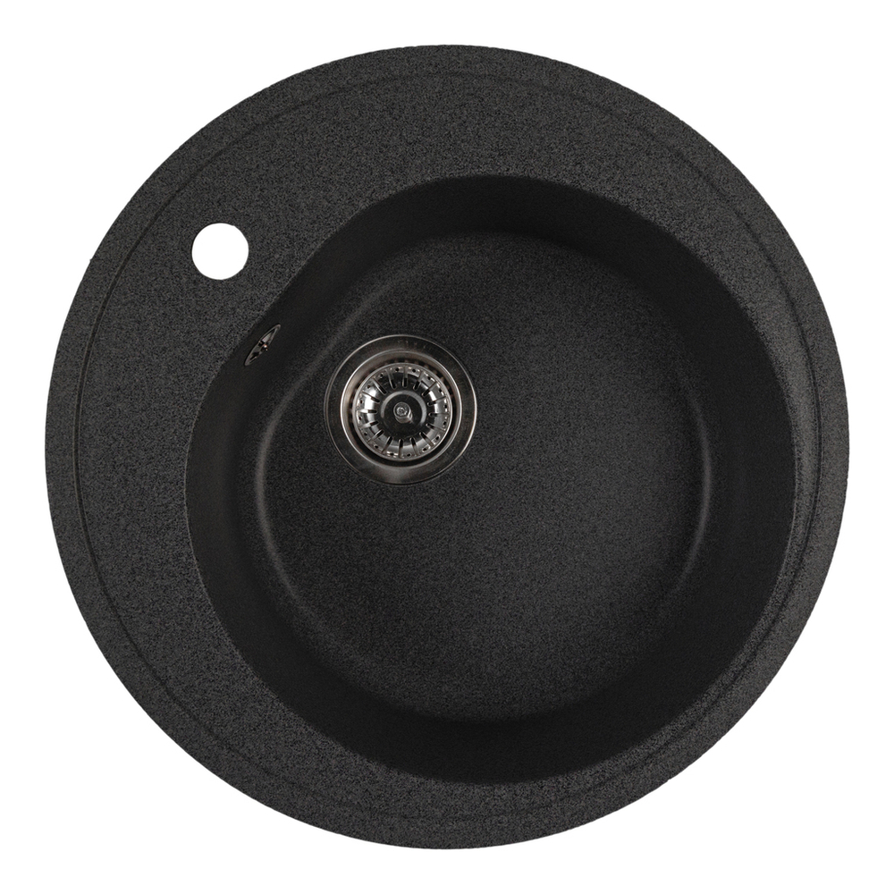 Мойкa ML-GMS102 СТАНДАРТ круглая, черный (308), 500 мм (глуб. чаши 170)