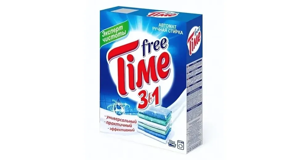 Порошок стиральный FREETIME 3 в 1 350гр