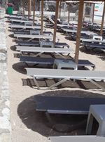 Шезлонг-лежак металлический PAPATYA Wave, белый, тортора