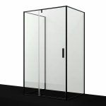 Душевой уголок WasserKRAFT Elbe 74P 74P21 120х90 профиль черный матовый/стекло прозрачное
