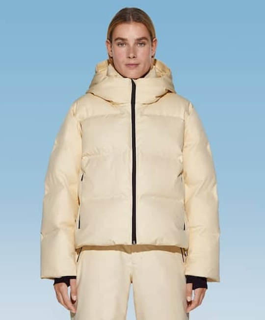 Oysho Лыжная куртка с пухом Minardi Piume Company, бледно-желтый