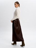 Юбка-миди из экокожи