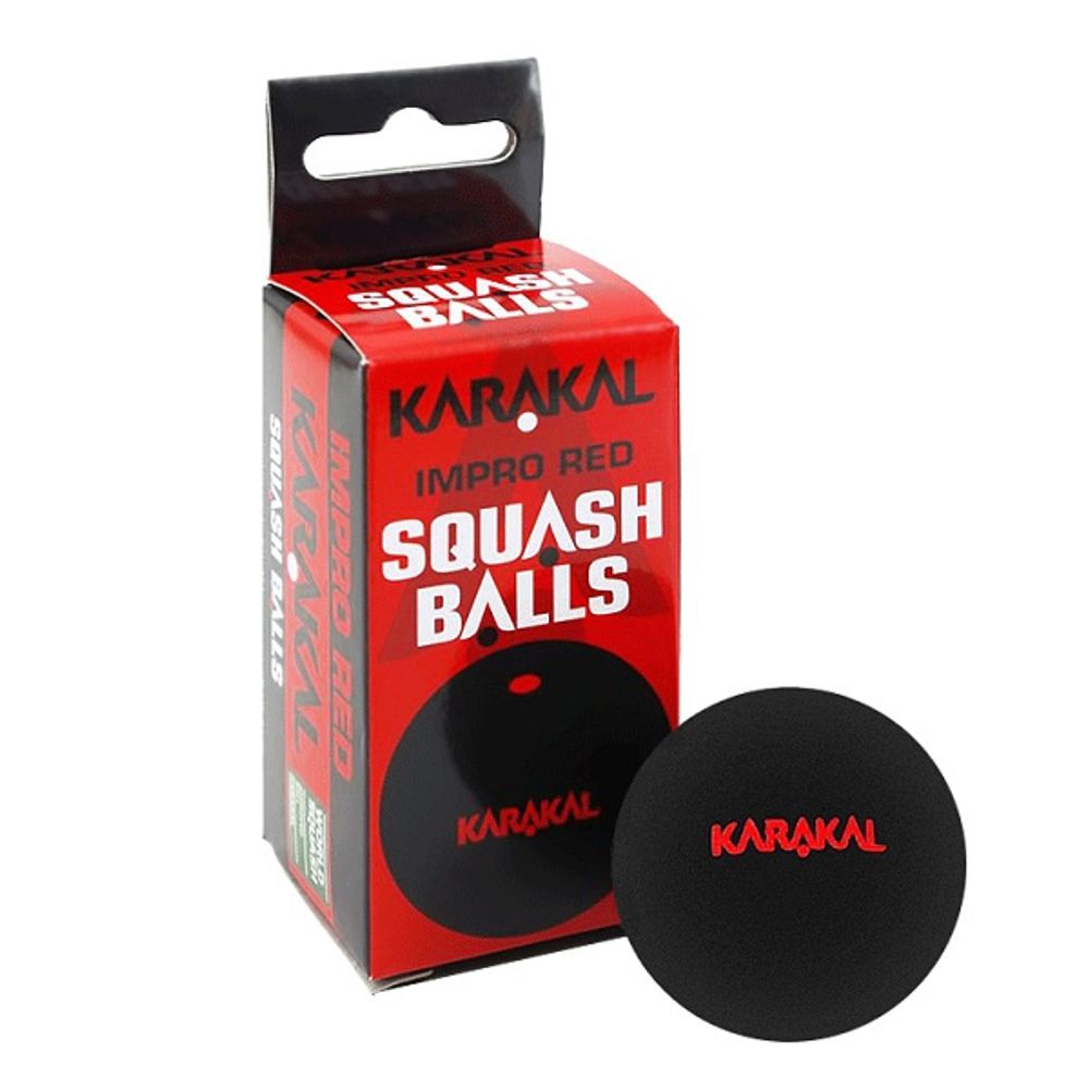 Мячи для сквоша KARAKAL IM PRO 1 красная точка