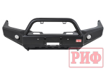 Бампер силовой передний Toyota Land Cruiser Prado 120 c доп. фарами, центральной дугой, защитой бачка омывателя РИФ