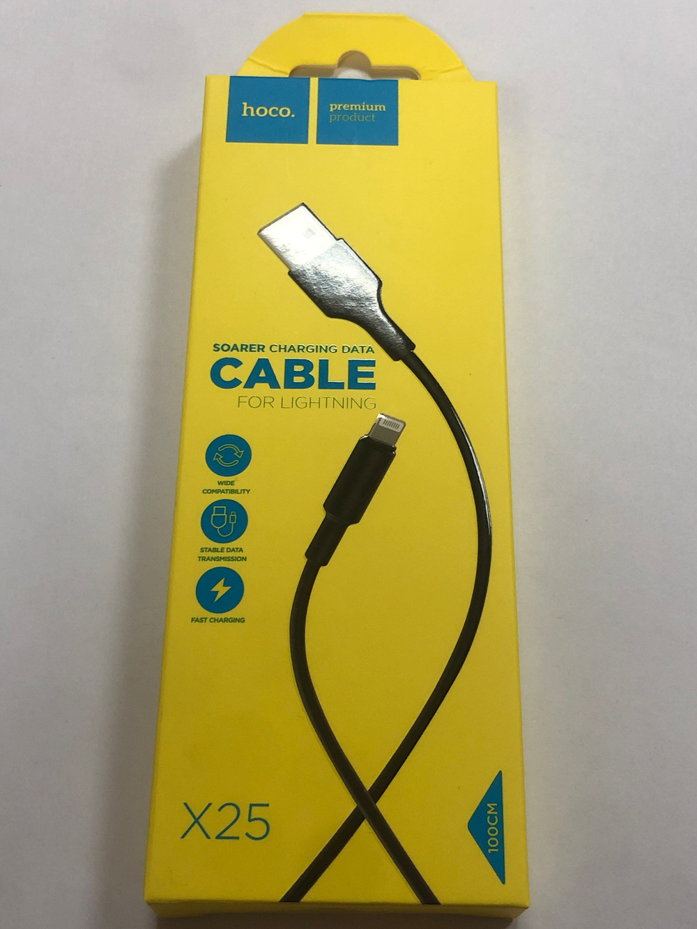 Кабель USB - Lightning (для iPhone) Hoco X25 Черный