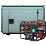 Генератор бензиновый SUNREKA G10000TFEAX с кожухом Geon 1400SS RAL 7031
