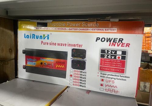 24V - 3 кВт - PSW / Инвертор напряжения LaiRun 12-220V 3000W 24 вольта, чистый синус, с функцией зарядки (1 шт.)