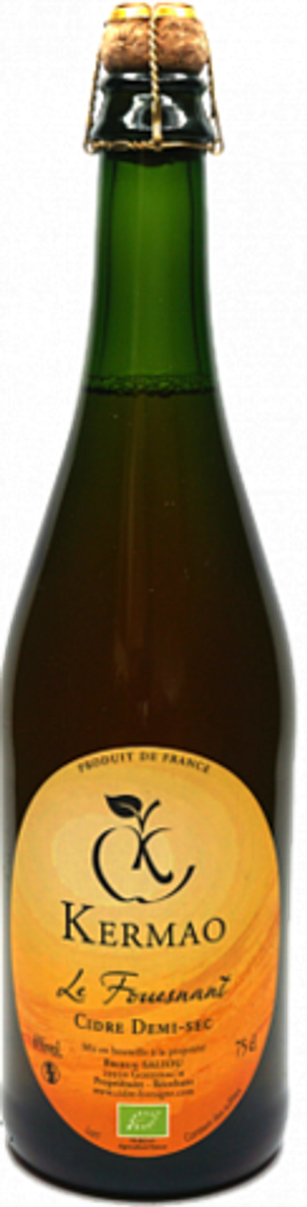 Сидр игристый Кермао Ле Фуэнан Деми-Сек/ Cidre Kermao Le Fouesnant Demi-Sec 0.75 - стекло