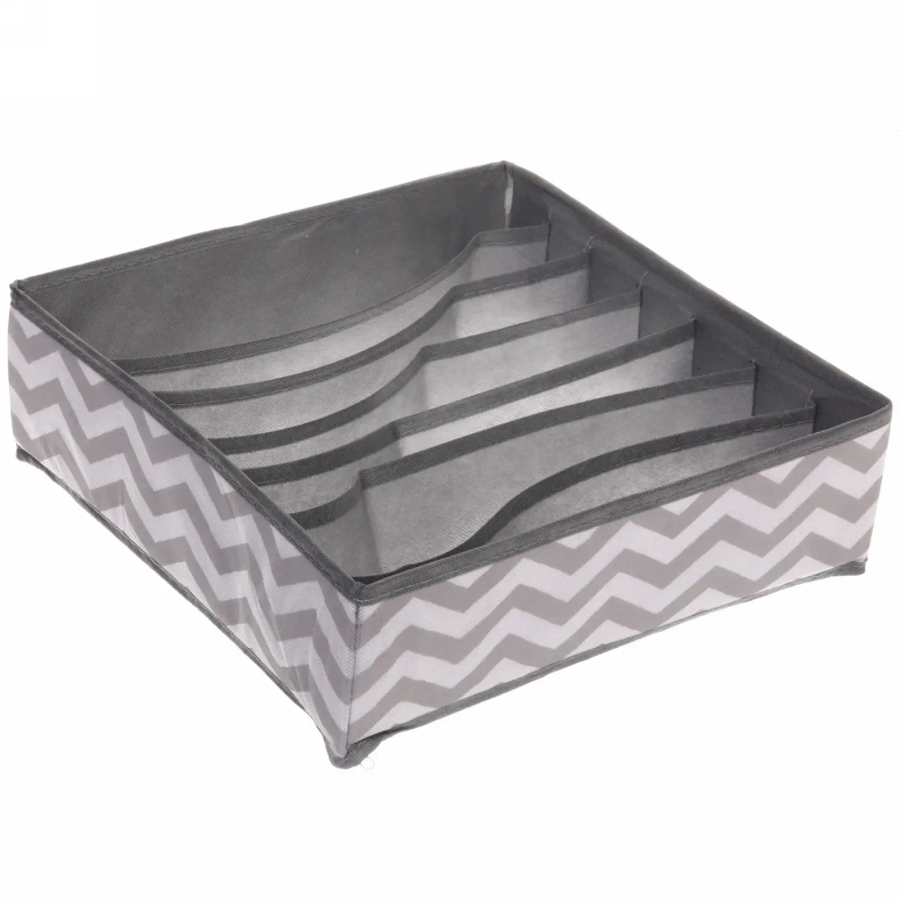 Кофр - органайзер для хранения вещей «РОНА», цвет пыльно - серый, 7 отделений, 32*32*10см