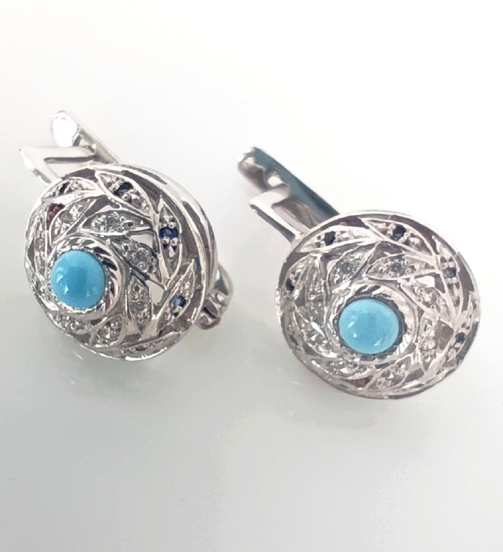 Серьги Эстерелла, серебро 925*, родированные/Ф