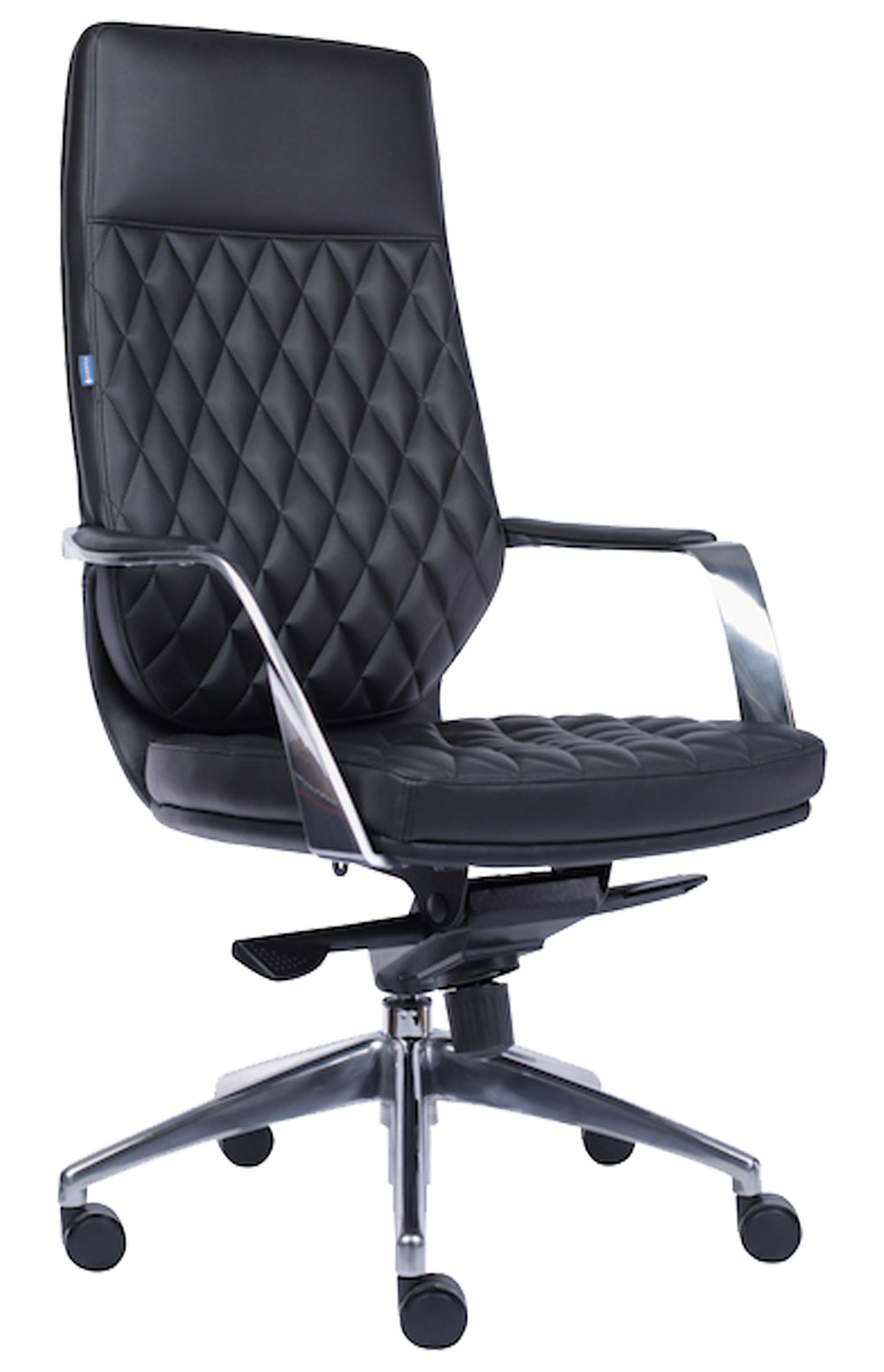 Кресло руководителя Everprof Roma Leather Black, черный, Кожа