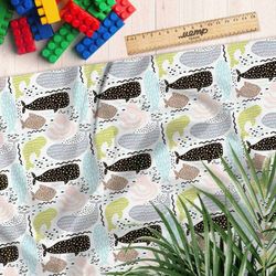 Ткань оксфорд 600 киты и кашалоты