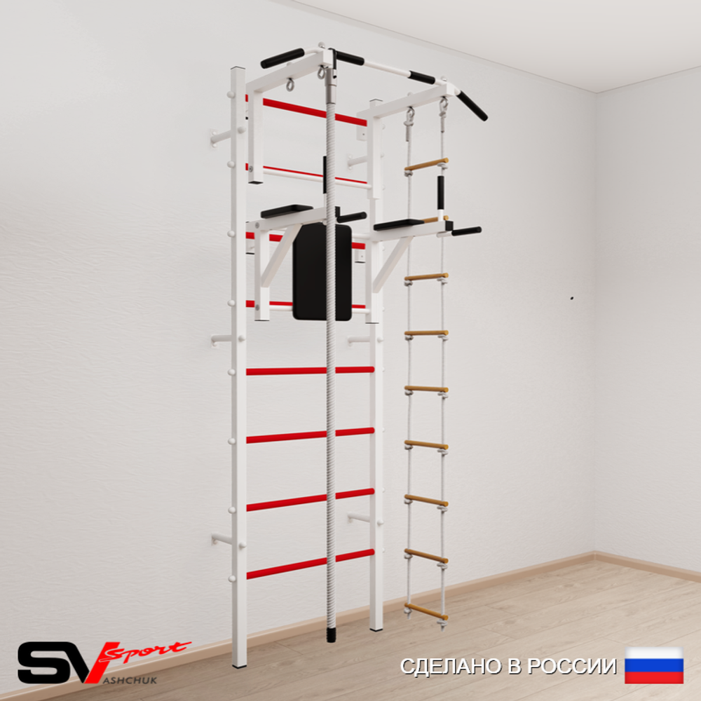 Шведская стенка Sv Sport 575 (Турник стандарт/Брусья/Канат/Лестница)