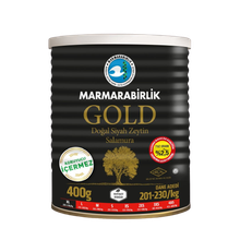 Маслины Marmarabirlik Gold XL слабосоленые черные с косточкой, 400 г