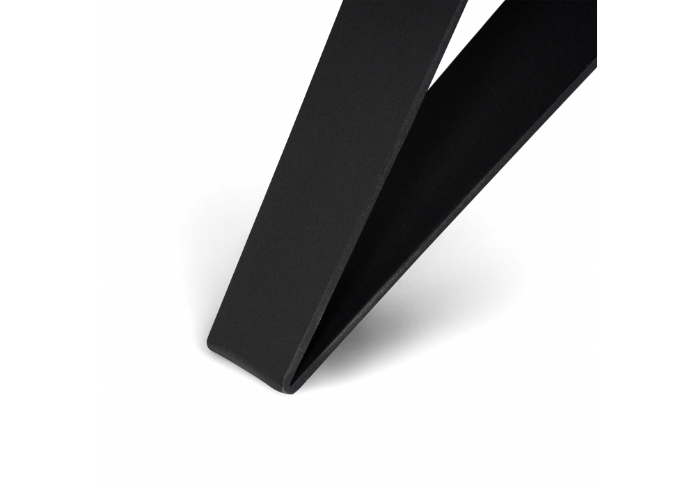 Стол стеклянный Woodville Блэкберн 140(200)х80 кристл белый мрамор, черный