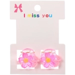 Заколки – крабы детские для волос 2шт на блистере «МАРЦИПАН»,Цветок, 1,2см