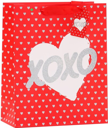 Пакет подарочный, Ля Мур, Дизайн №1, с блестками, 32*26*12,5 см, 1 шт.