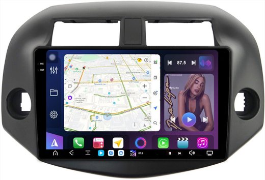 Магнитола для Toyota RAV4 30 2005-2012, Vanguard - FarCar GX018M монитор 10.36" 2K QLED на Android 14, TS20, 6+128Гб, CarPlay, 4G SIM-слот