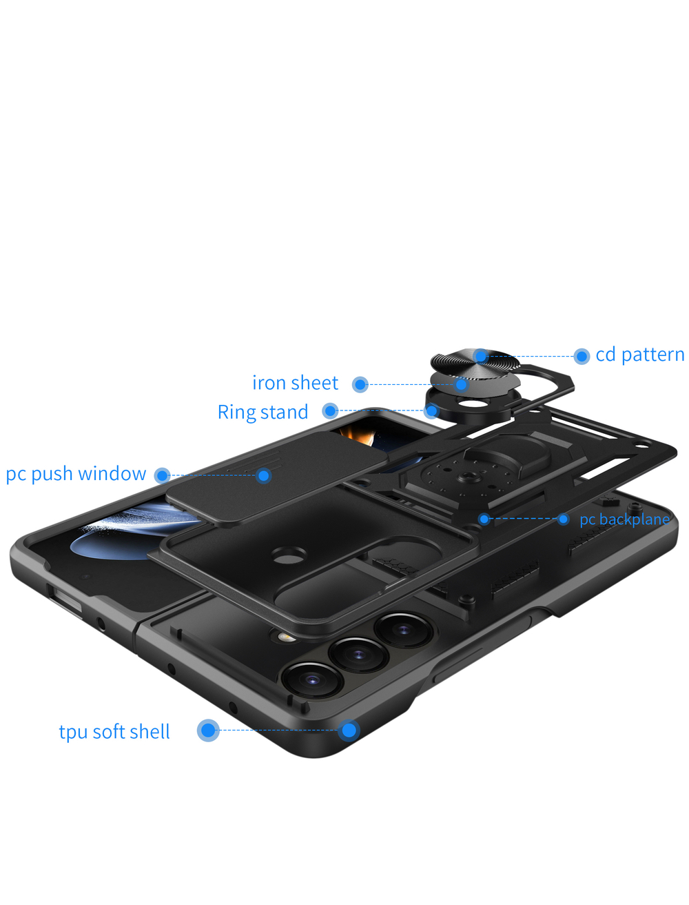 Чехол с кольцом Bumper Case для Samsung Galaxy Z Fold 7