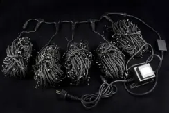 Гирлянда на дерево 5*20 м., 220V, 665 синих LED ламп, черный каучук, Winner Light (b.07.7B.665*5+)