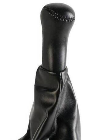 Ручка КПП с кожаным чехлом 2170 с рамкой черная+серая 10984