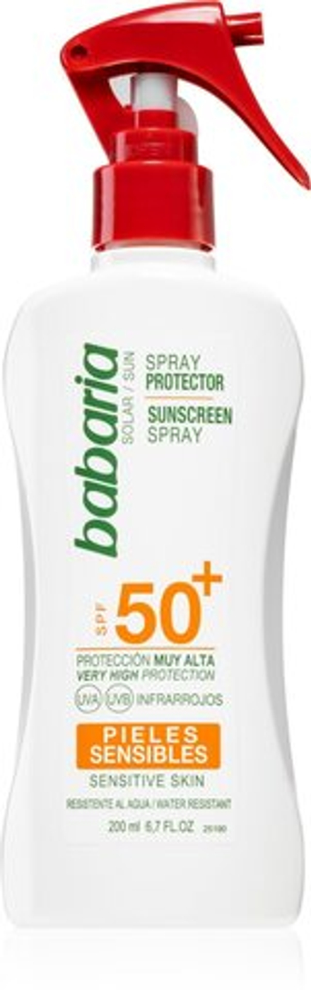 Babaria Sun Sensitive - спрей для загара для чувствительной кожи /  SPF 50+ 200  ml  / GTIN 8410412000512