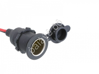 Гнездо прикуривателя универсальное на проводах с крышкой, 0.75мм2, 120Вт, 100см, 12В/10А NG 738031