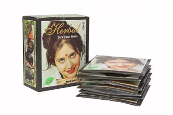 Краска на основе хны Herbul Henna Dark Brown 6х10 г = 60 г