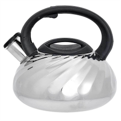 Чайник со свистком 3 л из нержавеющей стали, индукционное дно WEBBER BE-0590 черный