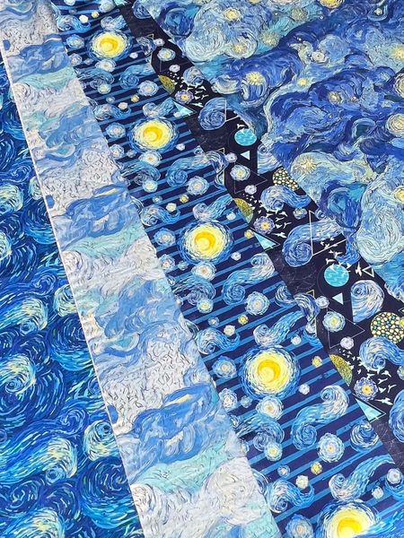 Ван Гог светлый , хлопок Handmade Fabrics 8