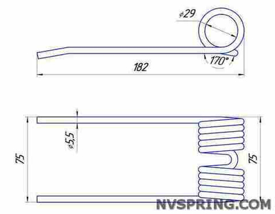 Зубец 12R004 подборщика на пресс-подборщик RB15/2000 Навигатор Оригинал