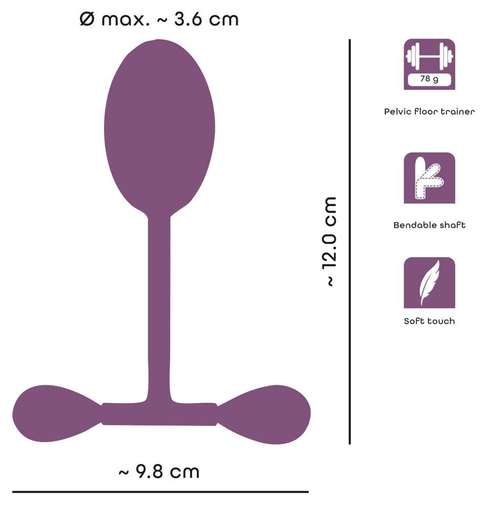 Сиреневый тренажер мыщц тазового дна Vaginal Trainer (Цвет: сиреневый)