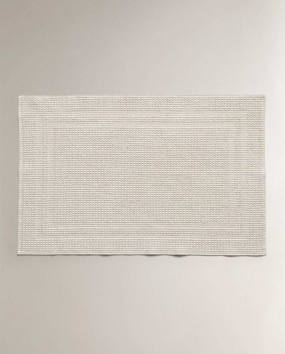 Zara Home - Коврик для ванной с текстурой в клетку, бежевый, 60x90 см