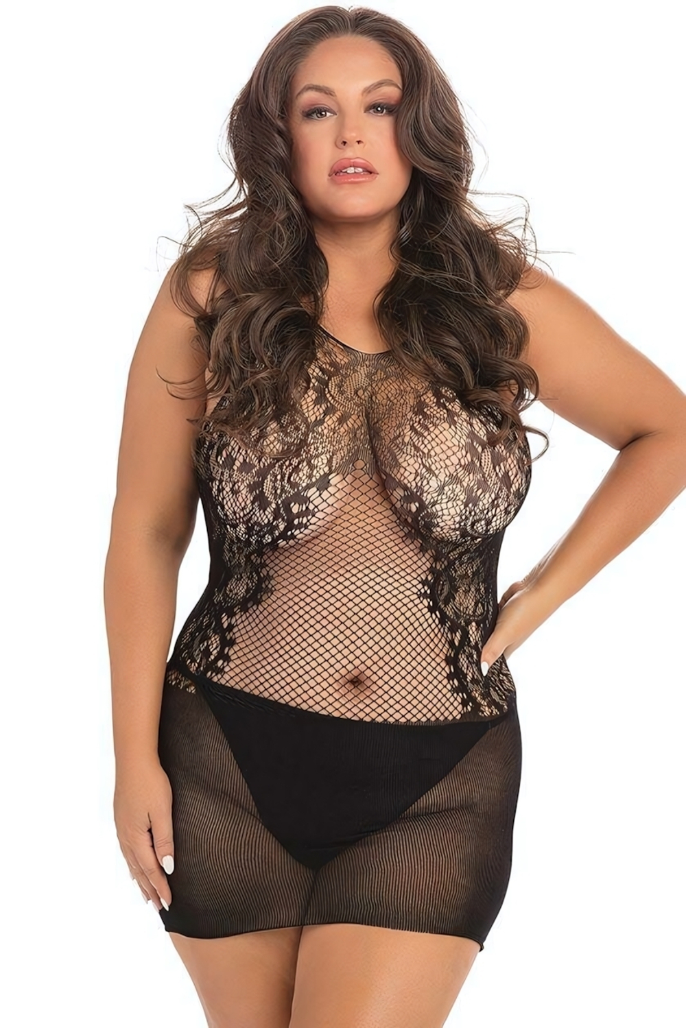 Облегающее коротенькое платье с цветочным принтом (Размер: XL-XXL) (Цвет: голубой)