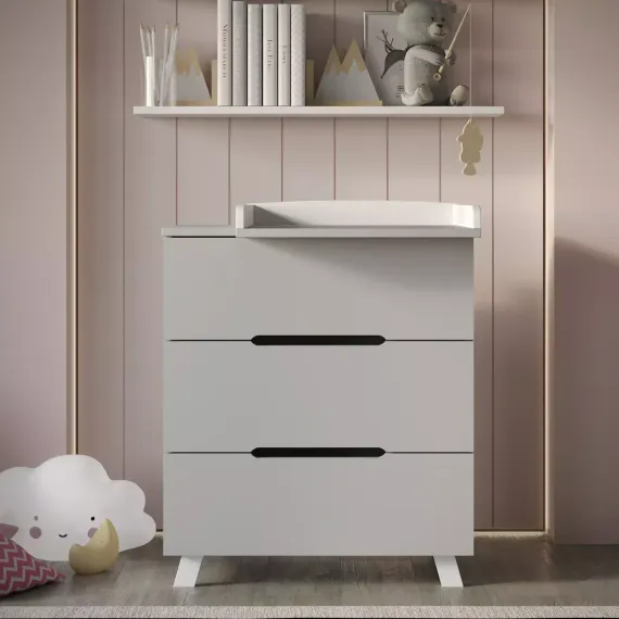 Комод Incanto Anniken Серый/белый