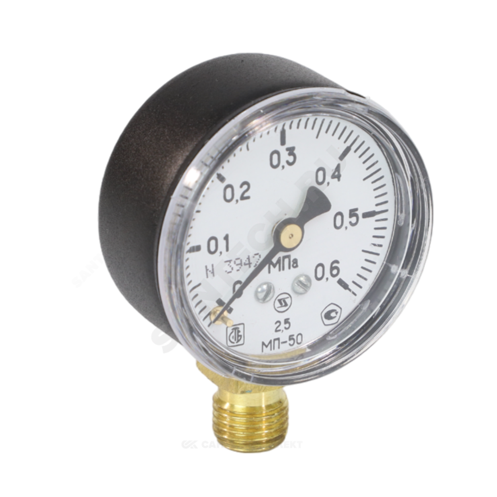 Манометр МП-50 радиальный Дк50мм 0-1,0 МПа кл.2,5 G1/4" ЗАВОД ТЕПЛОТЕХНИЧЕСКИХ ПРИБОРОВ