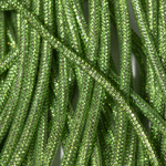 Стразовый шнур, зеленые кристаллы, 4мм