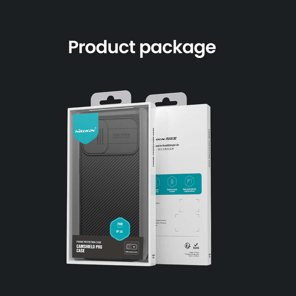 Усиленный чехол с сдвижной шторкой для камеры от Nillkin для iPhone 16, серия CamShield Pro Case