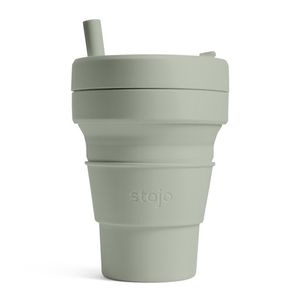 Стакан складной силиконовый Stojo Biggie Sage, 16 oz / 470 мл