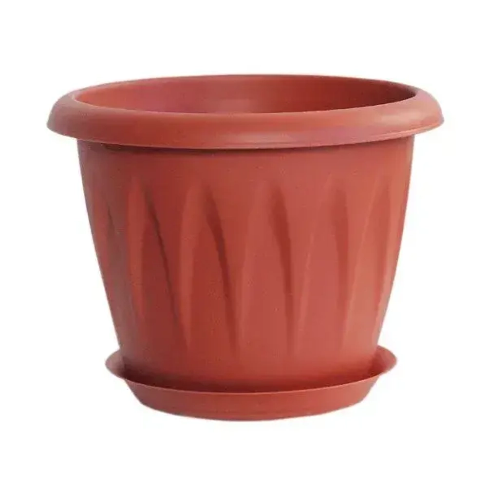 Кашпо АЛИЦИЯ D200мм 2,6л с поддоном Терракотовый 0,16,2х0,2м