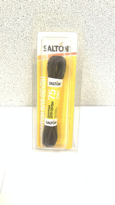 SALTON Шнурки д/обуви с пропит. круглые, коричневые 75 см