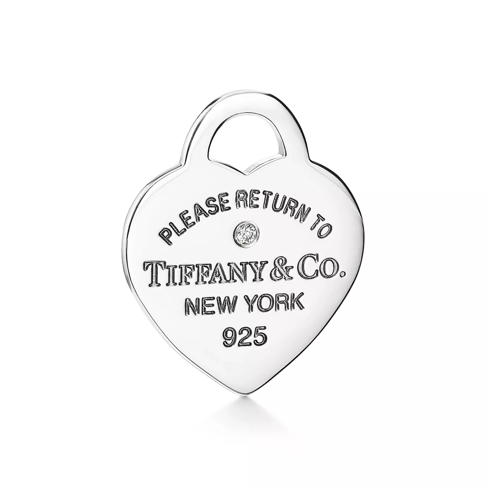 Браслет из серебра с голубой эмалью и бриллиантом 💠Tiffany, В наличии