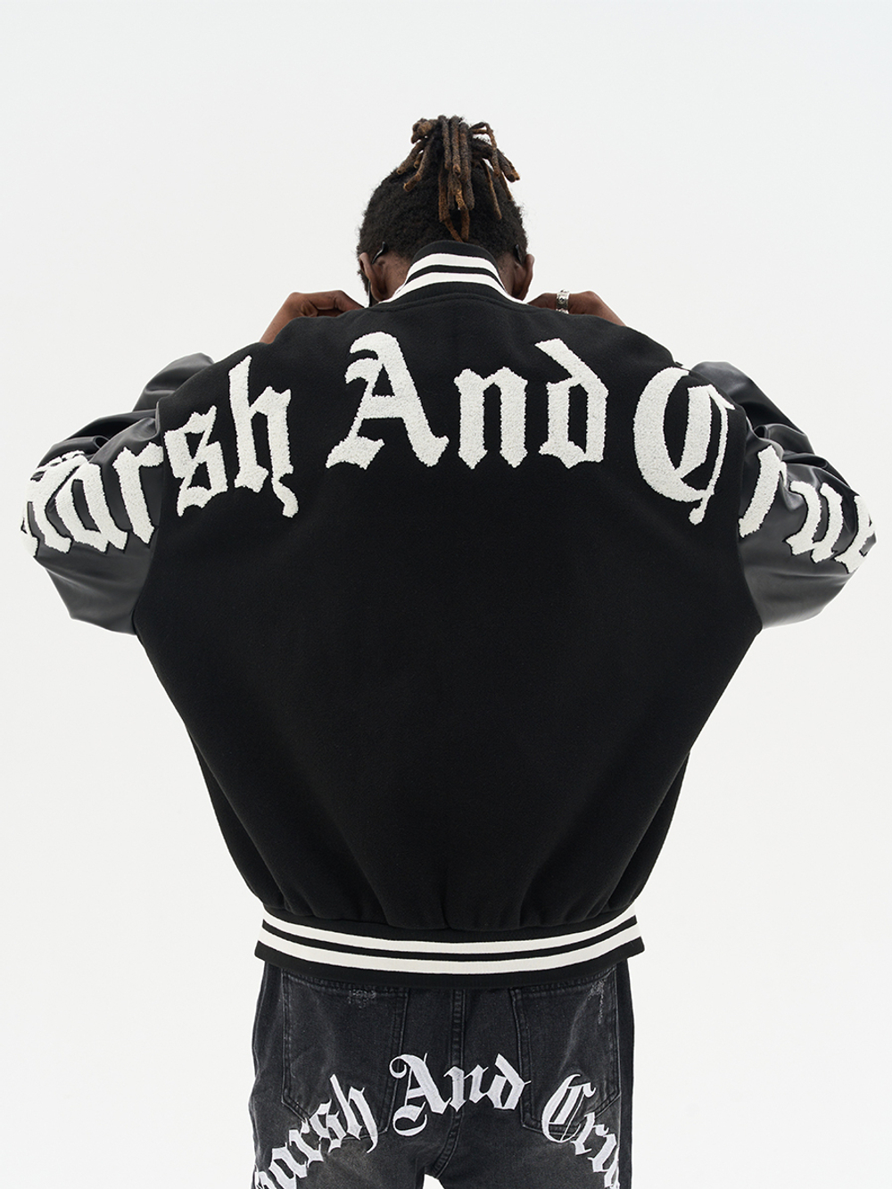 Бомбер HARSHandCRUEL "Gothic Logo" Varsity Jacket