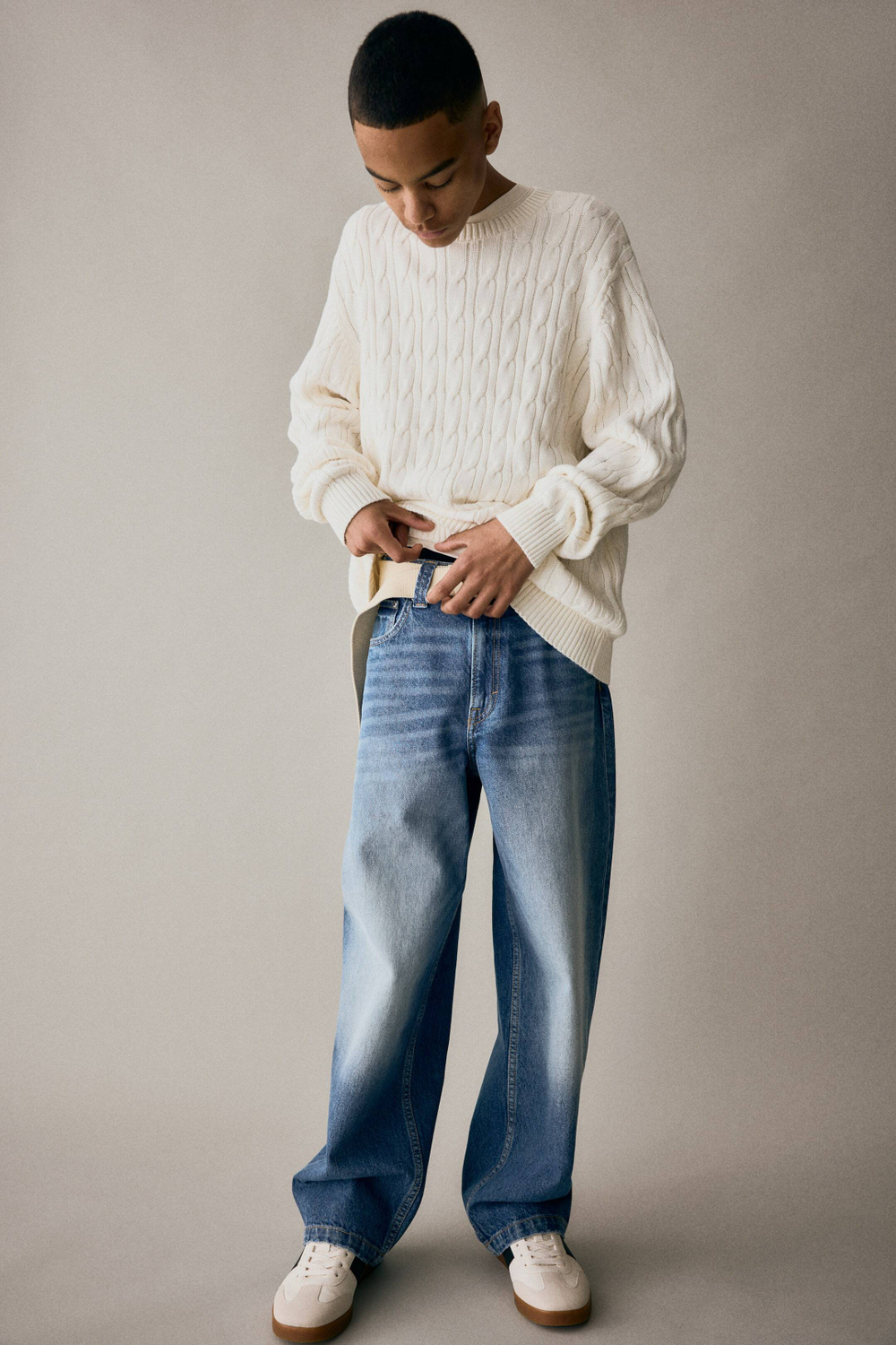 H&M Джинсы Baggy Fit, синий