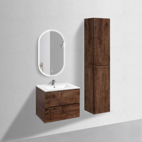 Тумба под раковину Vincea Mia 700 подвесная, 2 выкатных ящика soft close, R.Wood