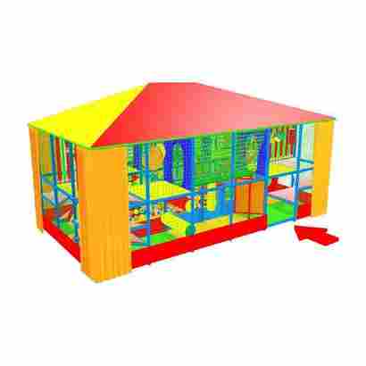 Детский игровой лабиринт с крышей «Страна чудес» 7,38×3,69×3,3 м