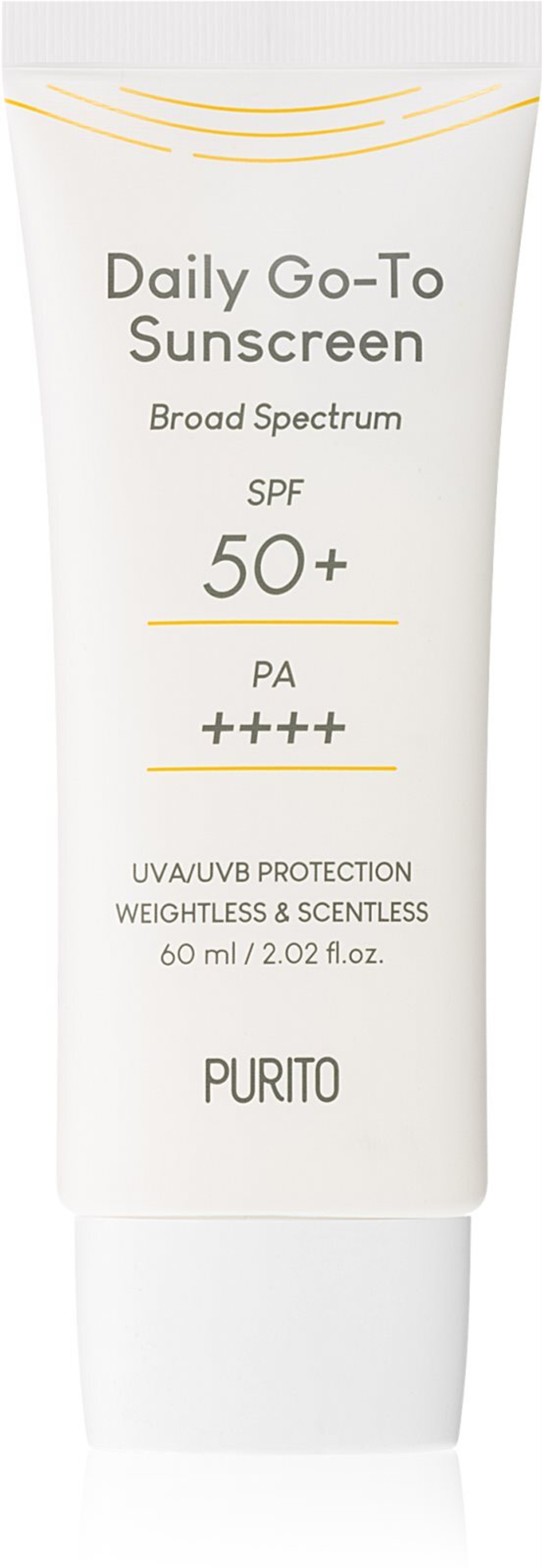 Purito Daily Go-To Sunscreen - легкий защитный крем для лица SPF 50+ /   60  ml  / GTIN 8809563100965